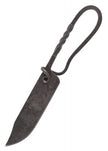 Käsintaottu käyttöveitsi nahkatupella, n. 23 cm