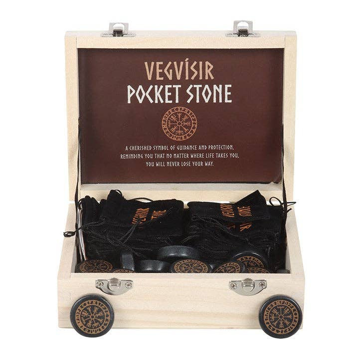 Vegvísir-taskukivi, marmoria