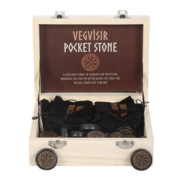 Vegvísir-taskukivi, marmoria