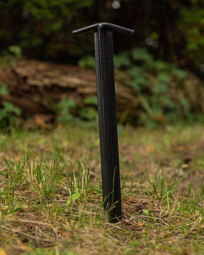 T-mallinen telttavaarna, terästä, 28,5 cm