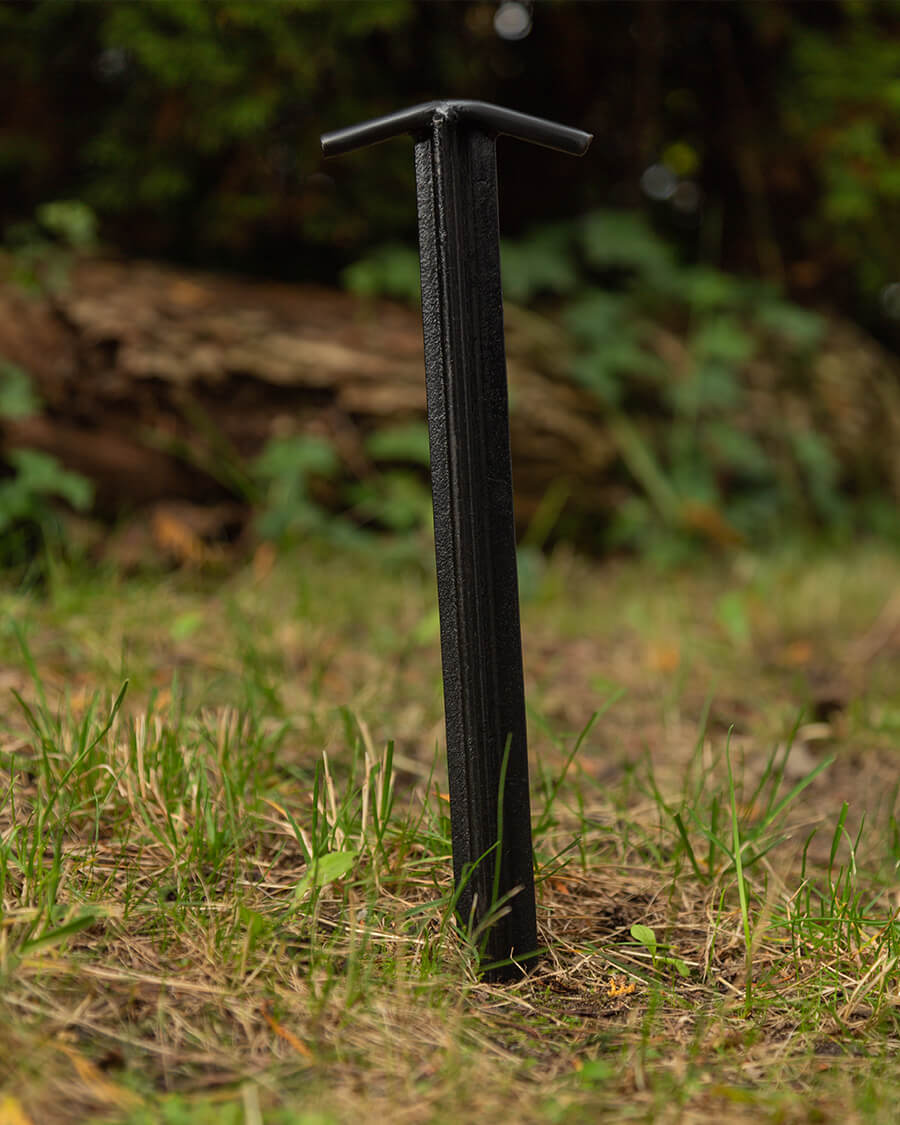 T-mallinen telttavaarna, terästä, 28,5 cm