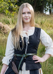 Tilda-nyöriliivi, puuvillainen miehustaliivi, musta
